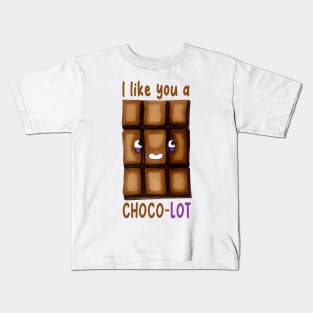 I Like You Choco Lot Valentine's Day Pun Kids T-Shirt